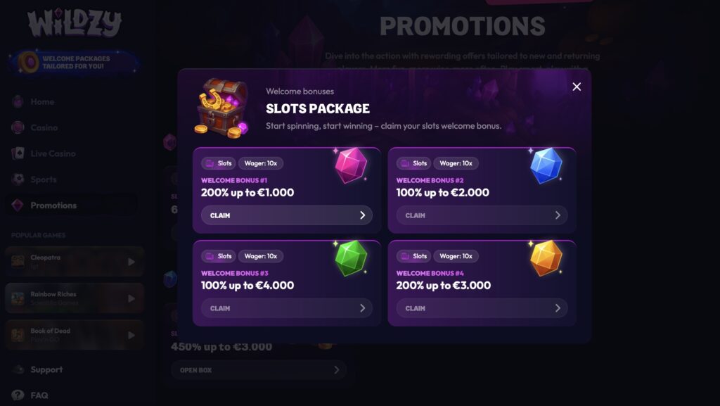 Best credit card casino for bonuses