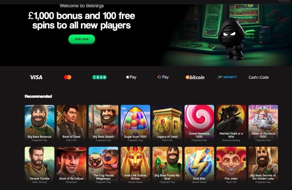 Bet Ninja - Best Credit Card Casino For High RTP